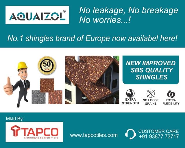 Aquaizol Roofing Shingles in India